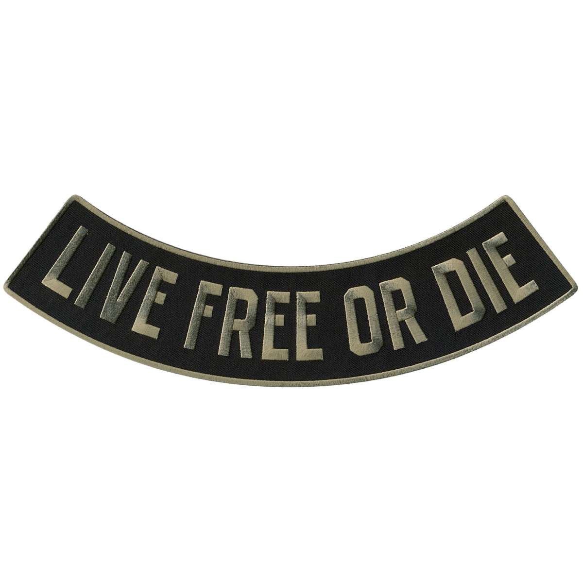 Hot Leathers Live Free Or Die 12″ X 3″ Bottom Rocker Patch PPM5139