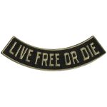 Hot Leathers Live Free Or Die 4″ X 1″ Bottom Rocker Patch PPM5140