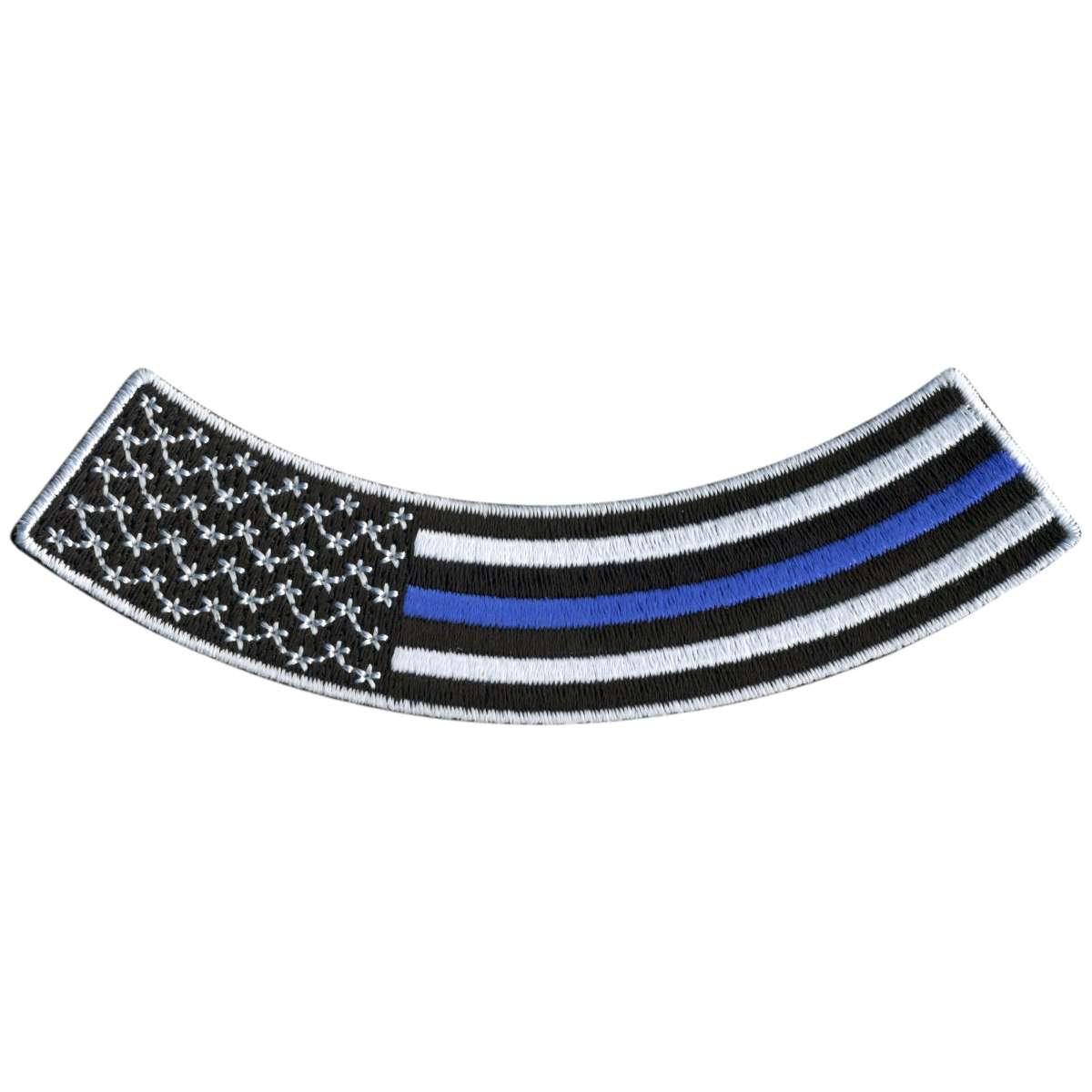 Hot Leathers Thin Blue Line 4″ X 1″ Bottom Rocker Patch PPM5158