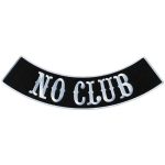 Hot Leathers No Club 12″ X 3″ Bottom Rocker Patch PPM5171