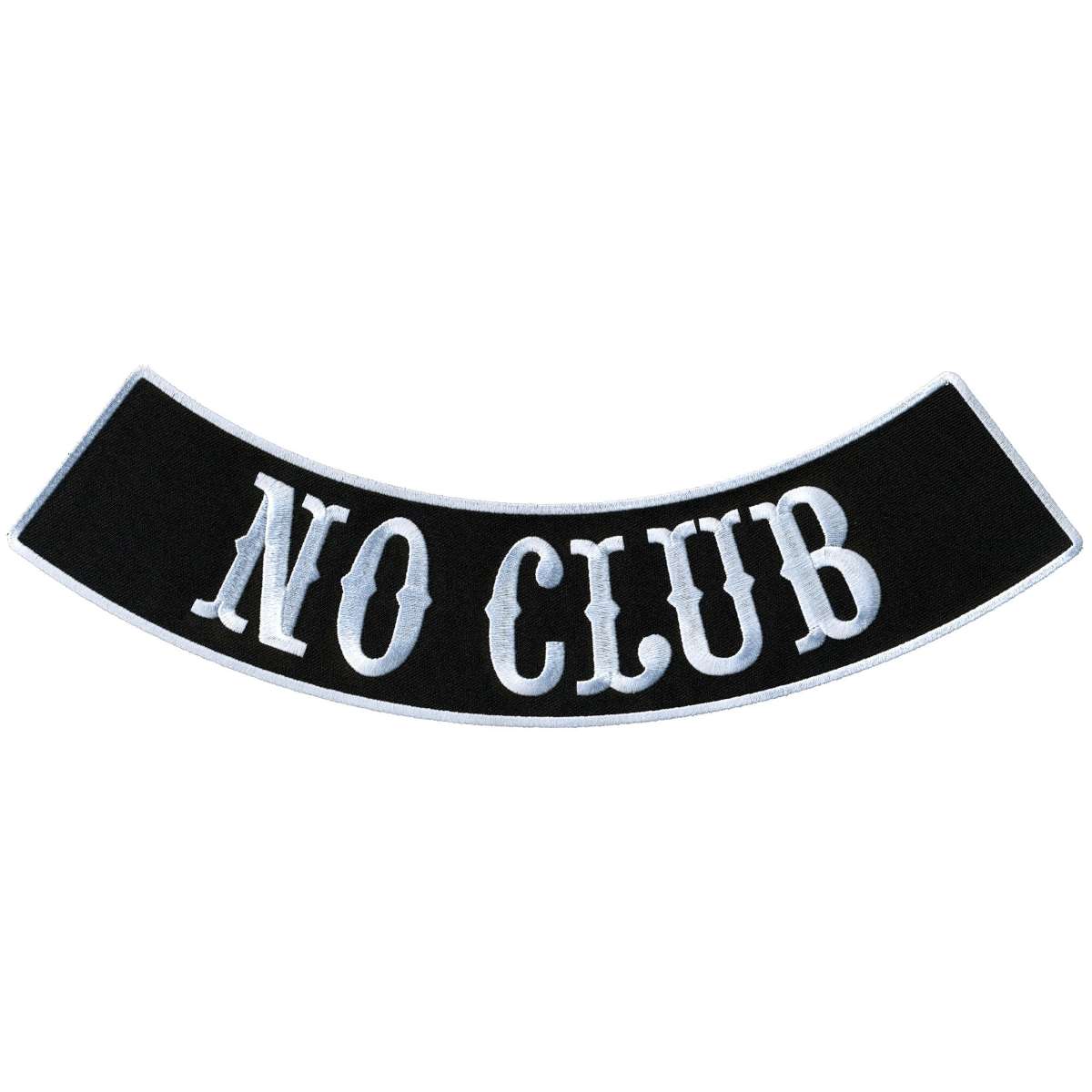 Hot Leathers No Club 12″ X 3″ Bottom Rocker Patch PPM5171