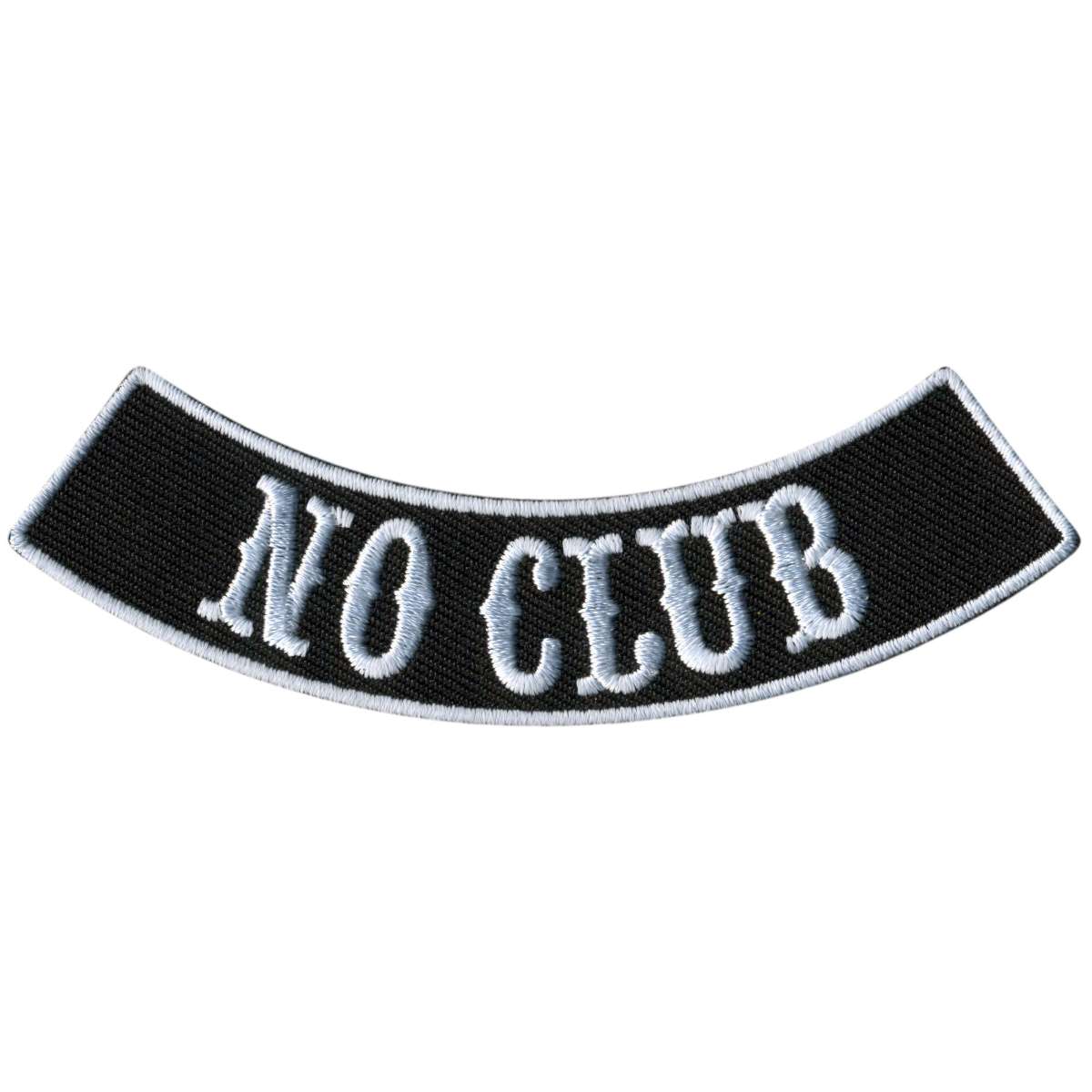 Hot Leathers No Club 4″ X 1″ Bottom Rocker Patch PPM5172