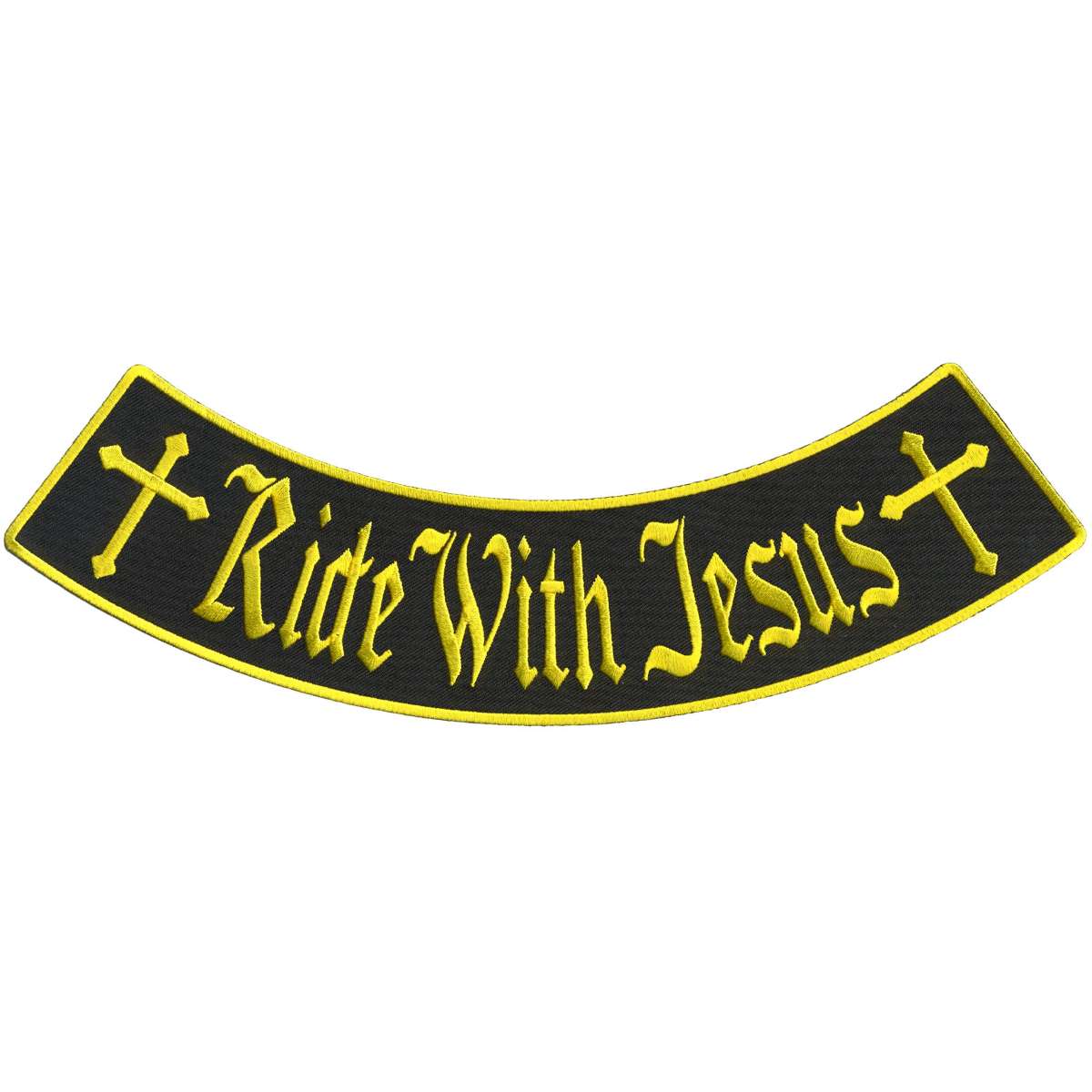 Hot Leathers Ride With Jesus 12″ X 3″ Bottom Rocker Patch PPM5205