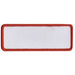 Hot Leathers PPP1006 Blank White with Red Trim 4″ x 1.5″ Patch