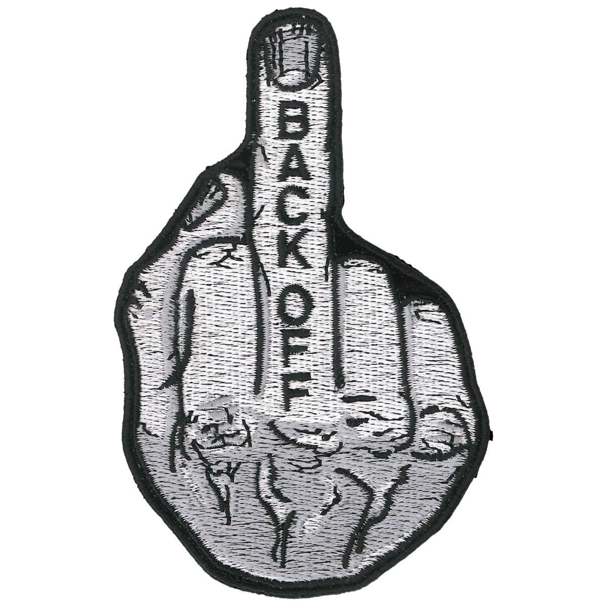 Hot Leathers Back Off Middle Finger 4″ Patch PPQ1010