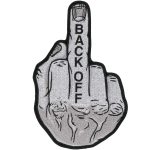 Hot Leathers Back Off Middle Finger 10″ Patch PPQ1019