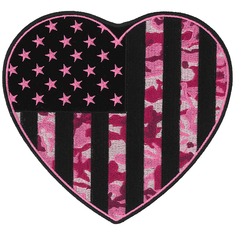 Hot Leathers PPQ1067 Camo Heart 7” Patch