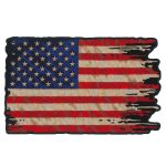 Hot Leathers Tattered Flag 9″ Patch 9″ PPQ1377