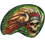 Hot Leathers Chief Skull 10″ Patch PPQ1839