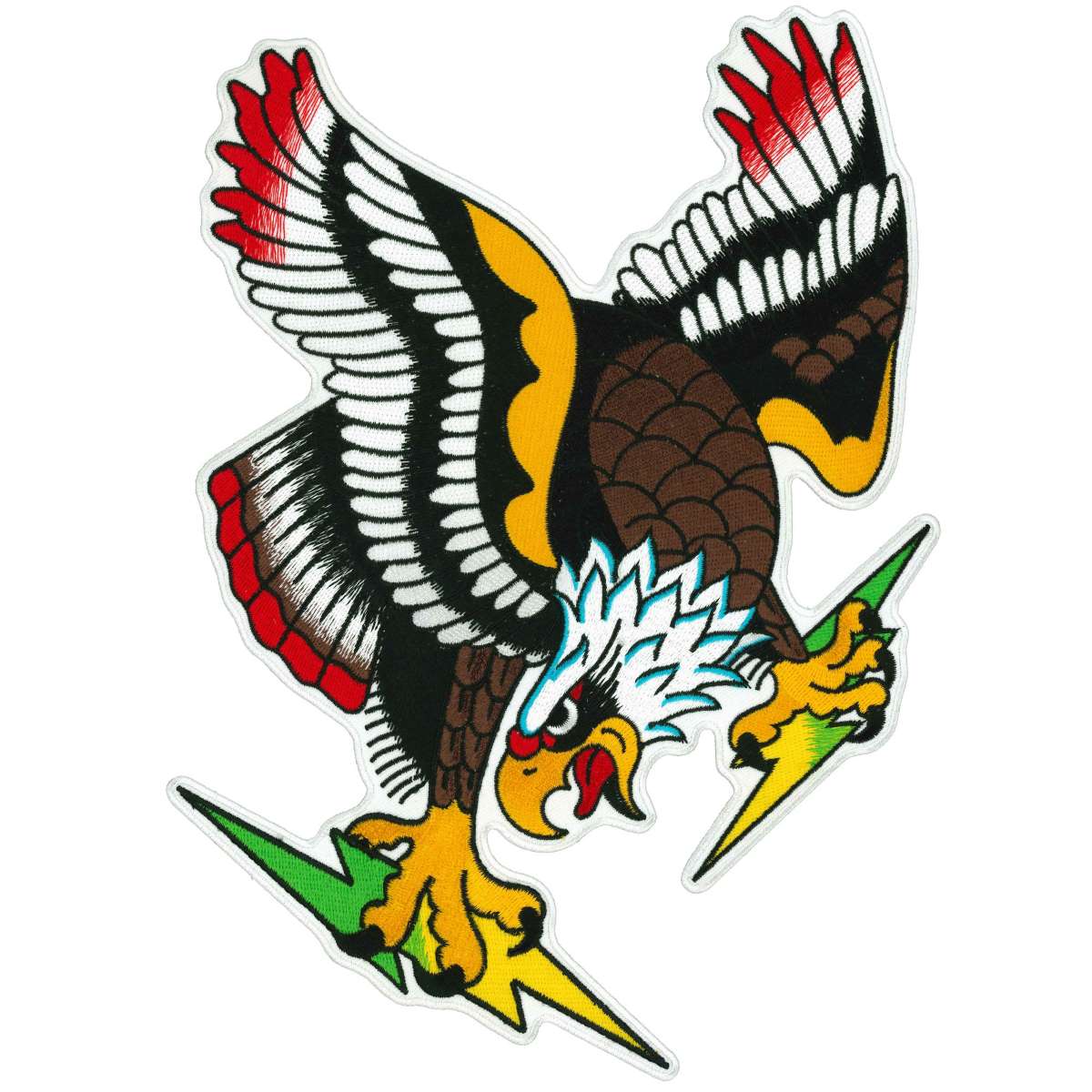 Hot Leathers Eagle and Bolts 10″ Patch PPQ1917
