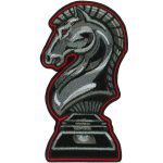 Hot Leathers Black Knight Chess Patch 3×5″ PPQ2023