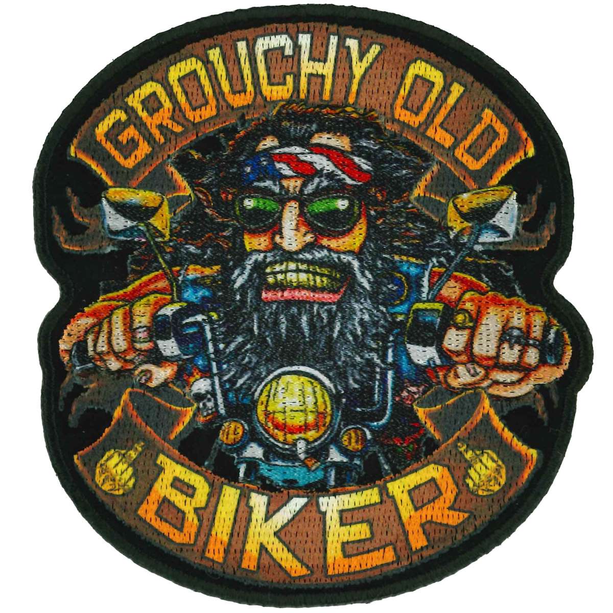 Hot Leathers Grouchy Old Biker Patch 3.5″ PPQ2073