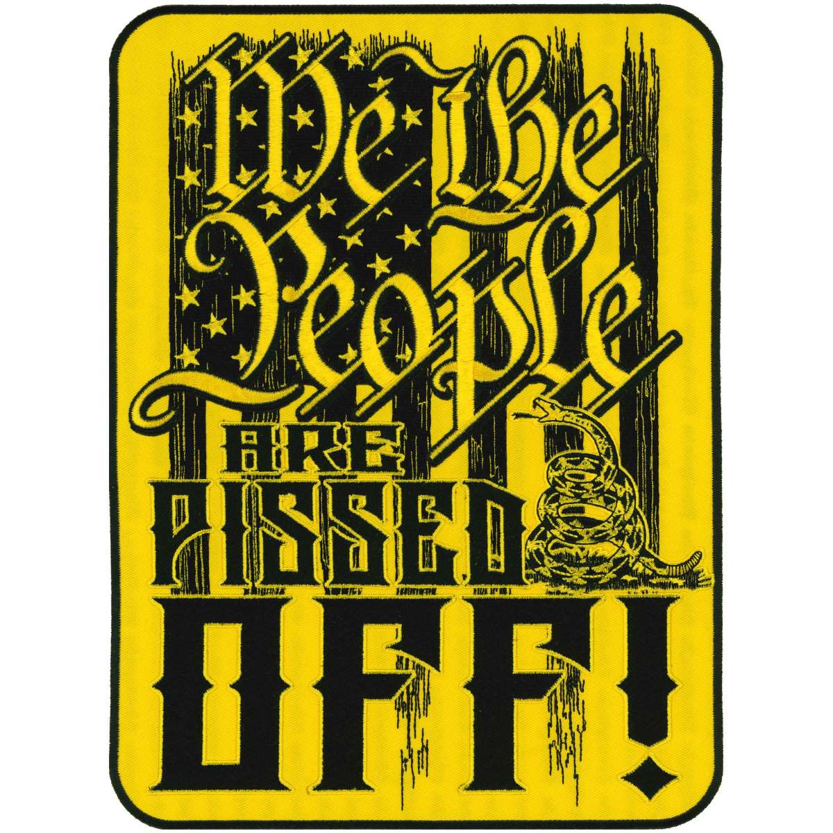 Hot Leathers We The People are Pissed Off Patch 8 x 11″ PPQ2149