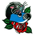 Hot Leathers 4″ Panther Blue Heart Patch PPQ2163