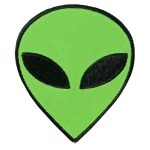 Hot Leathers Alien Head 2.6″ X 3″ Embroidered Patch PPQ2280