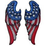 Hot Leathers Angel Wings Flag 4″ 3.6 X 4.4″ Embroidered Patch PPQ2408