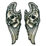 Hot Leathers Angel Wings Skull 4″ 3.6 X 4.4″ Embroidered Patch PPQ2427