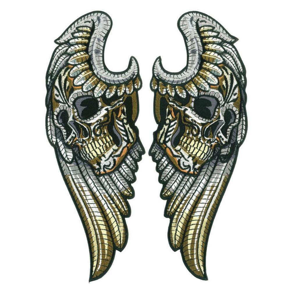 Hot Leathers Angel Wings Skull 10″ 7.8 X 9.6″ Embroidered Patch PPQ2428