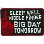 Hot Leathers Sleep Well Middle Finger Patch PPW1003