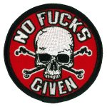 Hot Leathers No Fucks Given 3×3″ Skull Patch PPW1032