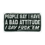 Hot Leathers PPW1085 Bad Attitude 4″ x 2″ Patch