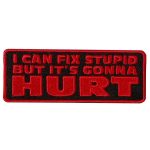 Hot Leathers Fix Stupid Gonna Hurt 4″ X 2″ Embroidered Patch PPW1099