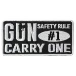 Hot Leathers Gun Saftey 4″ X 2″ Embroidered Patch PPW1107