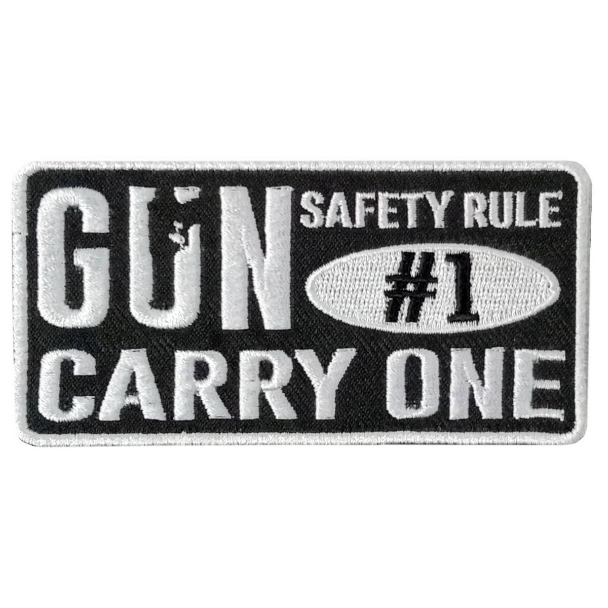Hot Leathers Gun Saftey 4″ X 2″ Embroidered Patch PPW1107