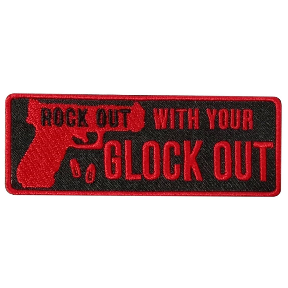 Hot Leathers Rock Out Glock Out 4″ X 2″ Embroidered Patch PPW1132