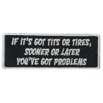 Hot Leathers Tits Or Tires 4″ X 2″ Embroidered Patch PPW1145