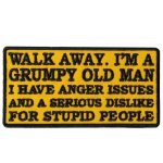 Hot Leathers Walk Away Im Grumpy 4″ X 2″ Embroidered Patch PPW1151