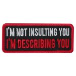 Hot Leathers Describing You 4″ X 1.5″ Embroidered Patch PPW1163