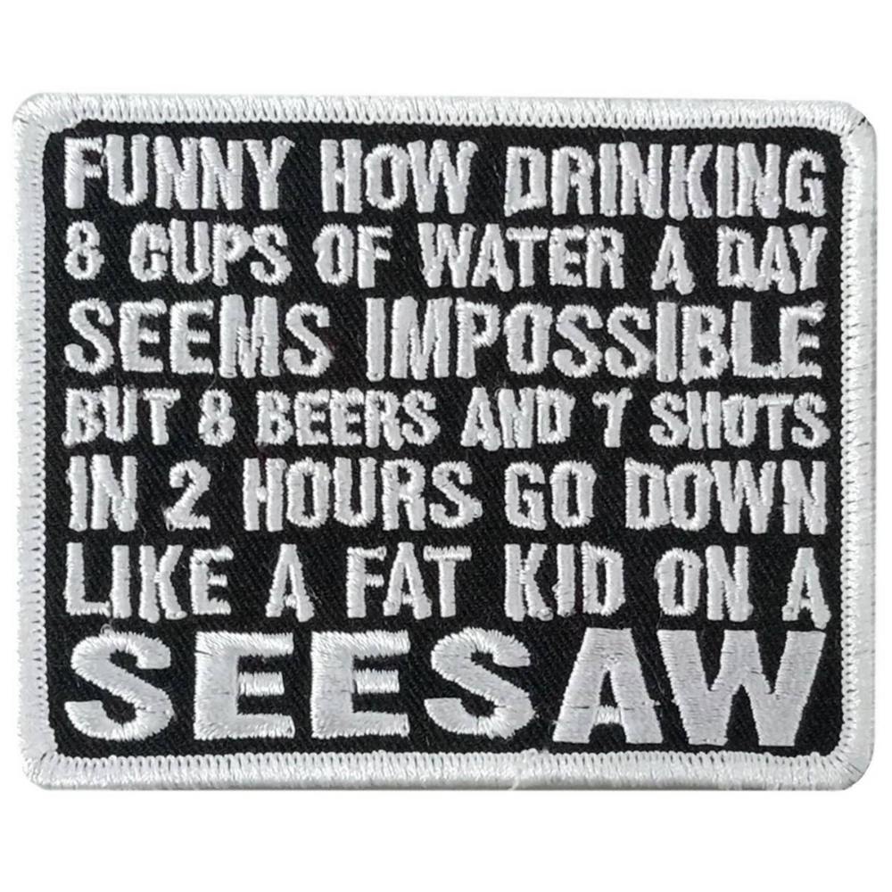 Hot Leathers Funny How Drinking 3.5″ X 2.9 Embroidered Patch PPW1172