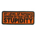 Hot Leathers Level Of Patience 4″ X 1.5″ Embroidered Patch PPW1186