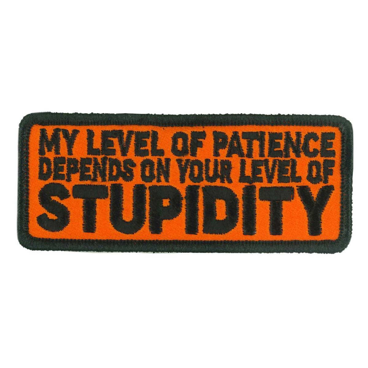 Hot Leathers Level Of Patience 4″ X 1.5″ Embroidered Patch PPW1186