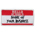Hot Leathers My Name Is 4″ X 2″ Embroidered Patch PPW1188