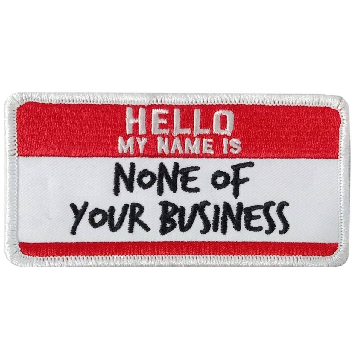 Hot Leathers My Name Is 4″ X 2″ Embroidered Patch PPW1188