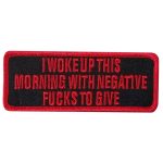 Hot Leathers Negative Fucks 4″ X 1.5″ Embroidered Patch PPW1192