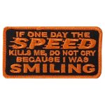 Hot Leathers Speed Kills Me 4″ X 2″ Embroidered Patch PPW1204