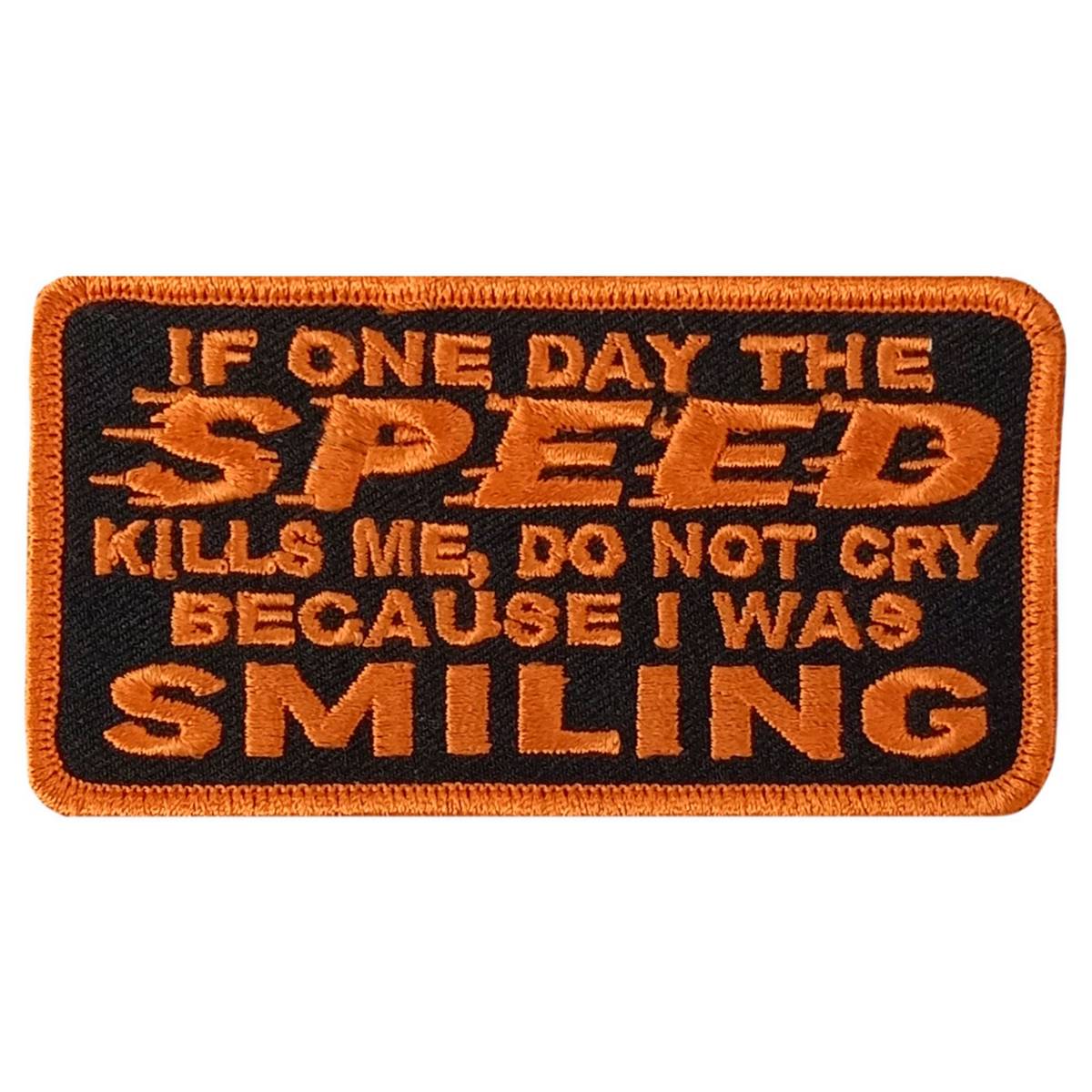Hot Leathers Speed Kills Me 4″ X 2″ Embroidered Patch PPW1204