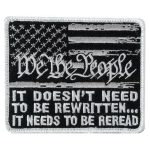 Hot Leathers We The People Reread 3.6″ X 3″ Embroidered Patch PPW1213