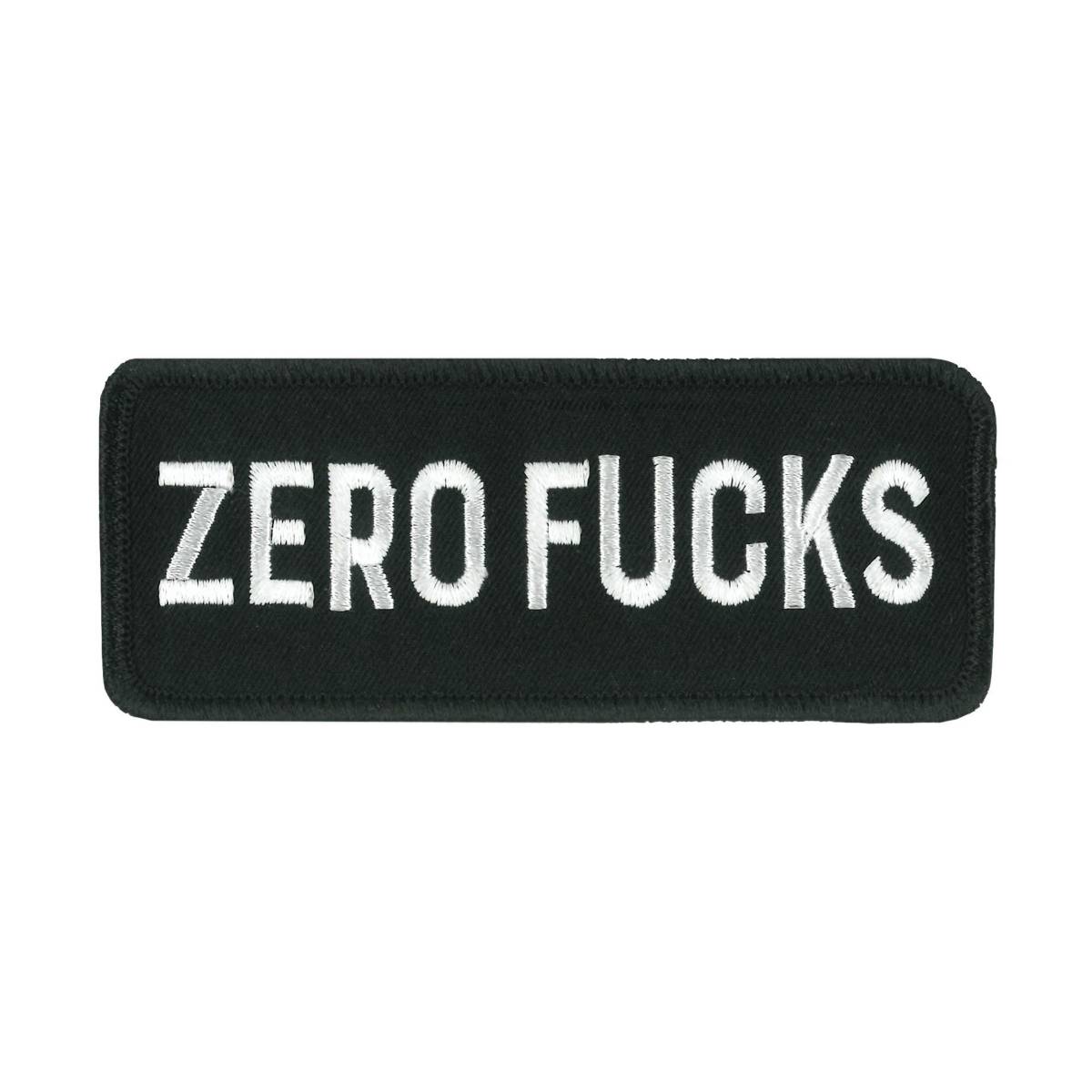 Hot Leathers PPW1243 Zero F’s Embroidered 4″ x 1.5″ Patch