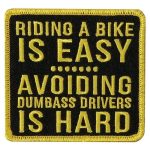 Hot Leathers Riding A Bike 3″ X 2.8″ Embroidered Patch PPW1254