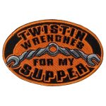 Hot Leathers Twistin Wrenches 4″ X 2.5″ Embroidered Patch PPW1262