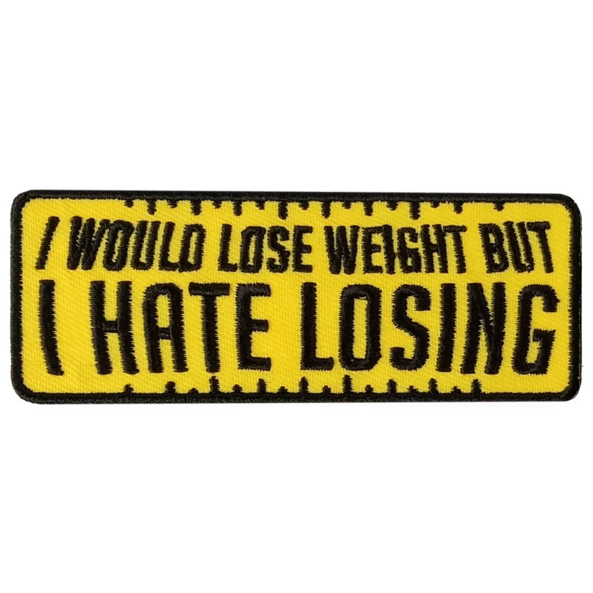 Hot Leathers Hate Loosing 4 X 1.5″ Embroidered Patch PPW1279