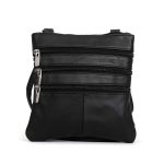 Hot Leathers Small Black Leather Purse with 3 Zippers PUA1165 - Image 9