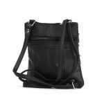 Hot Leathers Small Black Leather Purse with 3 Zippers PUA1165 - Image 4