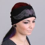 Hot Leathers RWC1003 Original Heart with Wings Bling Headwrap - Image 2