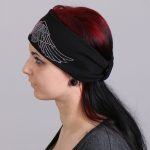 Hot Leathers RWC1003 Original Heart with Wings Bling Headwrap - Image 5