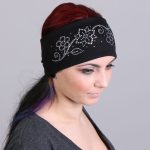 Hot Leathers RWC1005 Original Flowers Bling Headwrap - Image 2